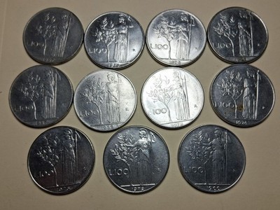 Lot of 12 Vintage Italy 50 Lira Coins Foreign World Old Wholesale 1957-79 [#139]