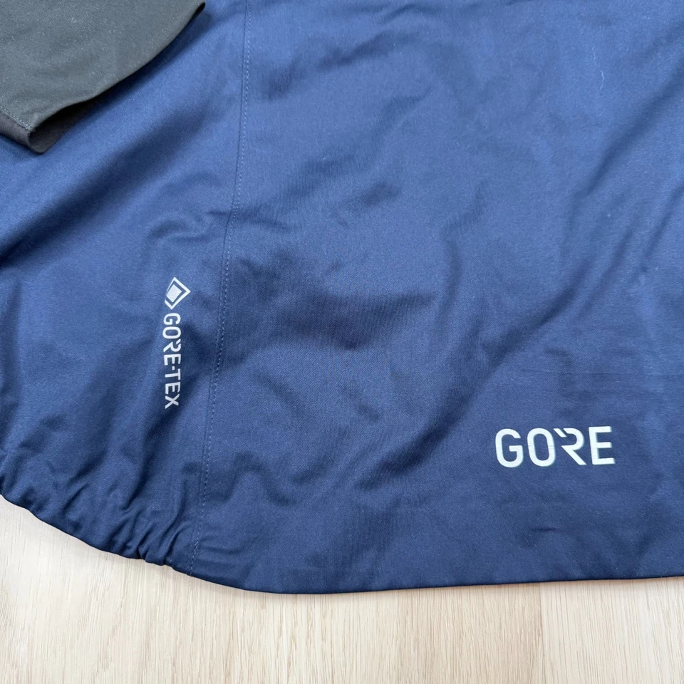 Chaqueta de ciclismo Gore Wear para hombre azul cremallera completa cuello alto Gore Tex talla M Foto 3 de 4