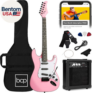 39In Kit de démarrage de guitare électrique W/Case, Strap, 11W Amp, Stri