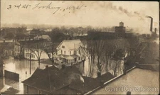 Disaster 3rd street Looking West of Flooded Town Original Vintage RPPC