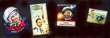 Lot of 4 USSR & RF  space lapel pins/Badges cosmos_GAGARIN