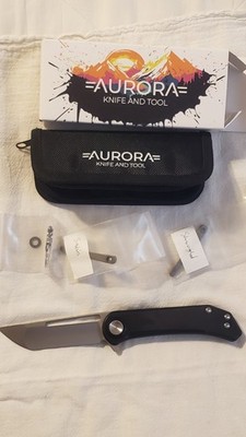 Aurora Dark Truffles S35VN Tanto Blackwashed Titanium Scales