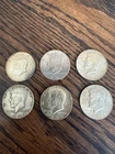 Lot of 6 Kennedy Half Dollars 1965-1994 – 40% Silver – Circulated US Coins