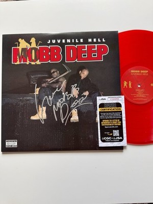 Mobb Deep Juvenile Hell Red Vinyl LP Signed Autographed  by Havoc JSA COA