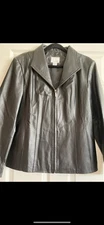 East 5th Women’s Leather Coat Large Black Bought Over 20 Yrs Ago ￼ Never Worn￼￼