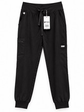 Figs Zamora High Waisted Jogger Scrub Pants Women  s Size MP BLACK