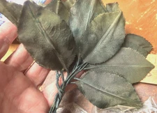 vintage tri leaves silk hand wrapped 1940s made in Japan