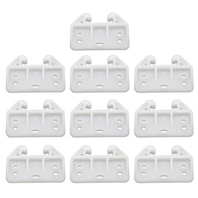 10PCS White Plastic Drawer Guides w/ Screws Replacement Brackets Kit