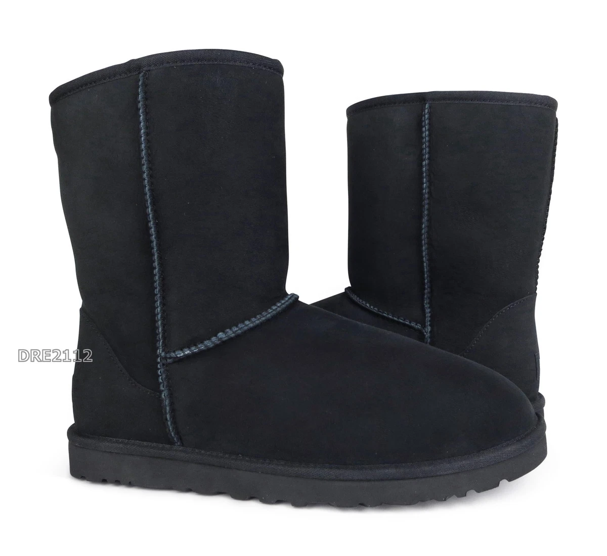 Men’s Black Genuine Shearling Boots Size 8(41) Miller Black Shearling Lined Combat Boots | Malone Souliers main image 2