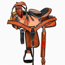 Leather Western Barrel Racing Racer Horse Saddle Equestrian Trail Tack Hand-Tool