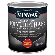 Fast Drying Polyurethane Protective Wood Finish, Warm Satin, 1 Quart