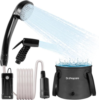 #ad Portable Camping Shower Pump 11000RPM 1.32GPM 8000mAh High Pressure Kit $62.98