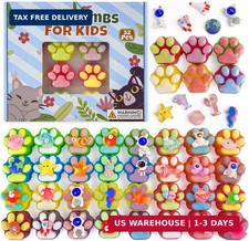 Bath Bombs for Kids with Surprise Inside, 32 Pack Paw Bath Bombs with Toy, Ocean