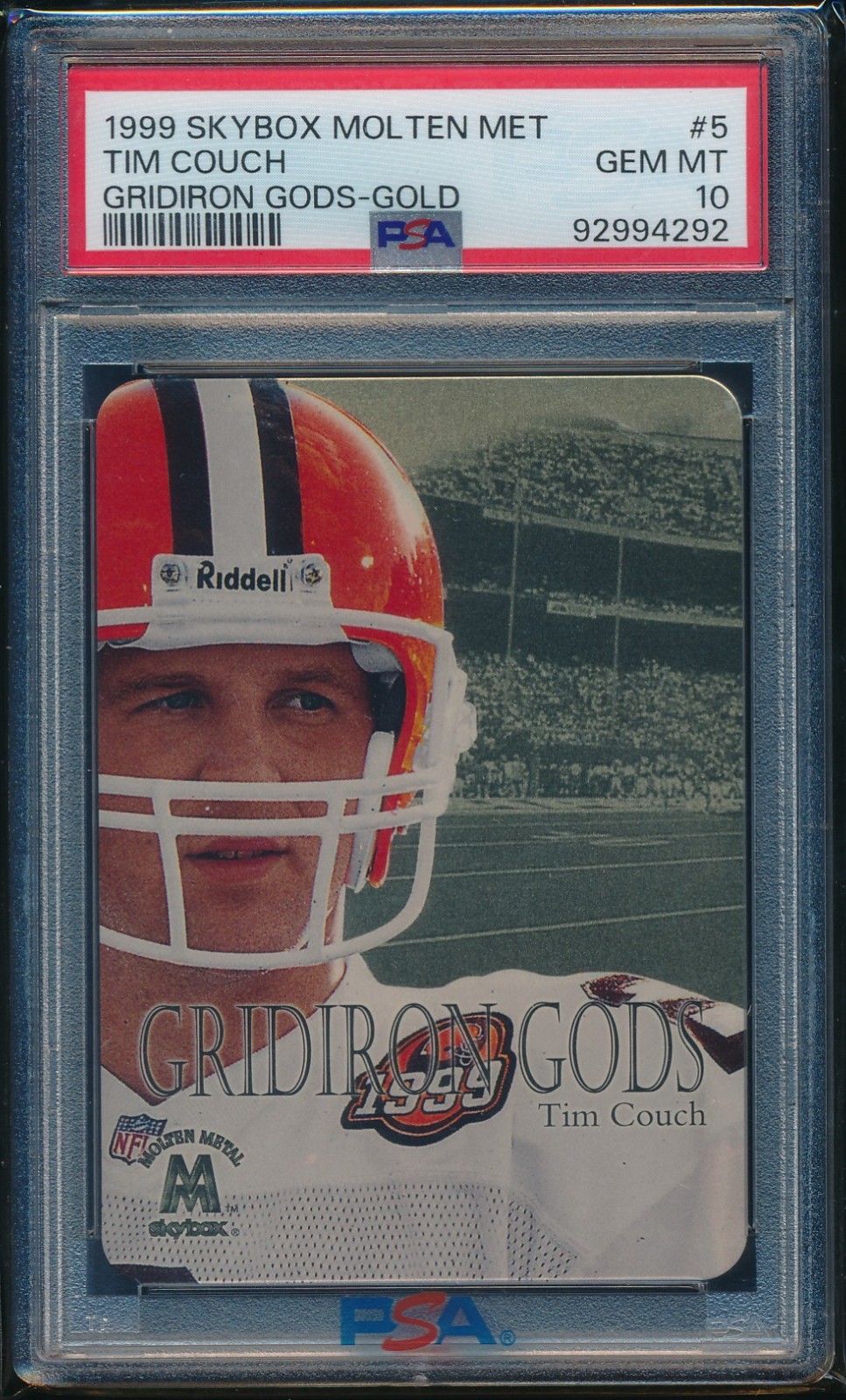 Tim Couch Skybox Molten Metal Gridiron Gods #5 Gridiron Gods-Gold