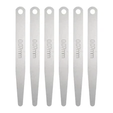 6pcs Metric Thickness Feeler Gauge 0.07mm Single Blade Tapered Feeler Gauge