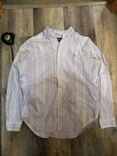 Polo Ralph Lauren Classic Fit Button Down Dress Shirt Size 16 34-35 Large Colofu