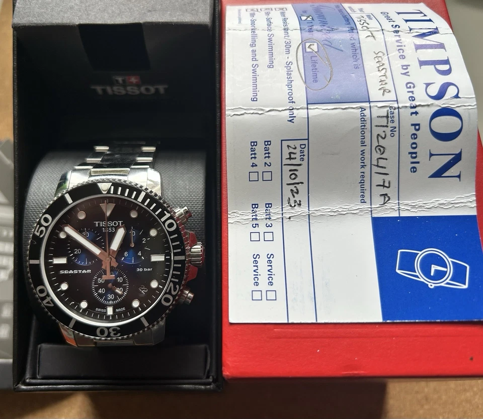 Tissot Seastsar 1000 Chronograph (free lifetime battery replacement) - Image 4 of 4