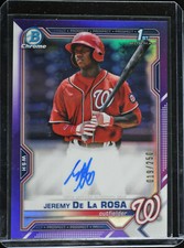 BB - 2021 - Bowman Chrome - Purple Ref - Jeremy De La Rosa - 19/250 - CPA-JDL
