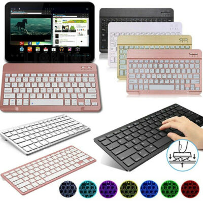 Slim Bluetooth Keyboard For Samsung Galaxy Tab S7 FE Plus S8+ 11'' 12.4'' Tablet
