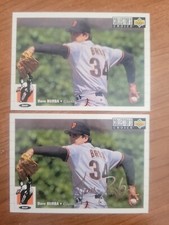2 x 1994 Collector's Choice MLB Silver Signature Parallel & Base Dave Burba #67
