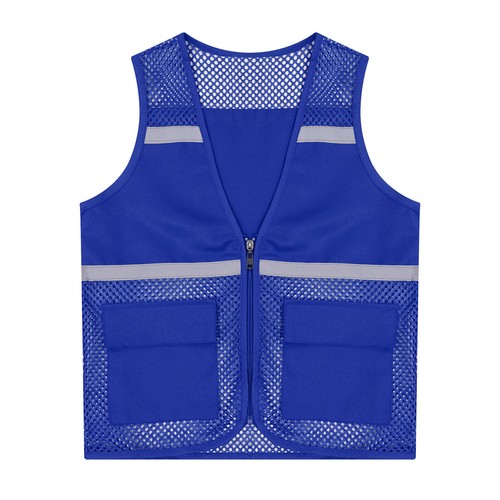 Kids Girls Boys Vest Mesh Reflective Volunteer High Visibility Activities Tops - Picture 26 of 61
