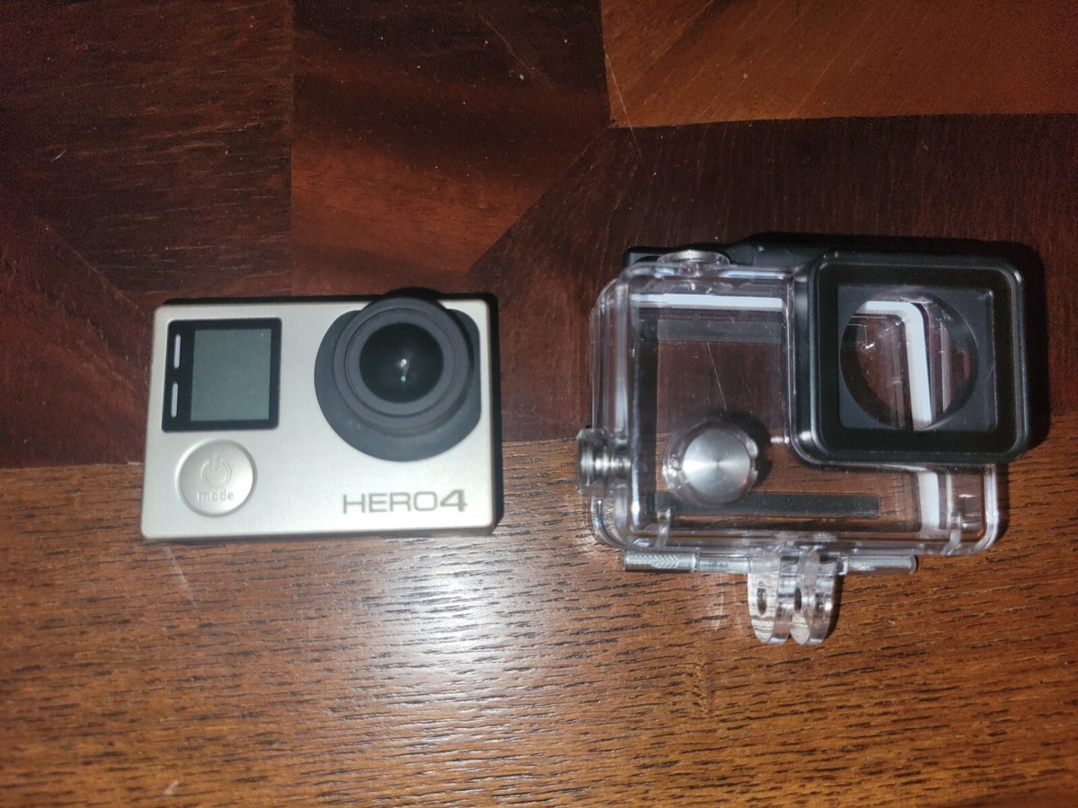 GoPro HERO4 Action Camera Silver W/1 Battery, 32 GB SD Card *NO CHARGER  UNTESTED