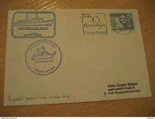 MS HELGOLAND Paquebot Posted At Sea Ocean Line Cruise Ship Cover LUBECK TRAVEMUN