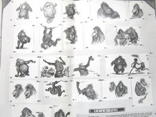 1967 JUNGLE BOOK WALT DISNEY ORIGINAL PRODUCTION cel drawing PHOTO MODEL SHEET