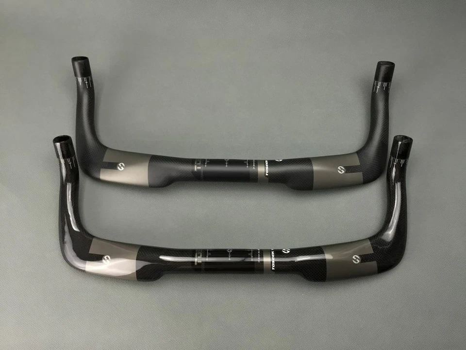 TOSEEK 3K Carbon Bullhorn Bar TT Bicycle Road Bike Handlebar 31.8*400/420/440mm - Image 4 of 4