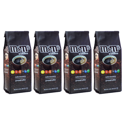 M&M's Milk Chocolate Flavored Ground Coffee, 10 oz bag, 4-pack