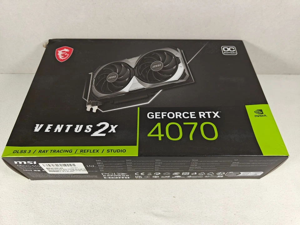 MSI GeForce RTX 4070 VENTUS 2X E 12G OC 12GB Graphics Card PCI Express 4.0 NEW - Image 2 of 4