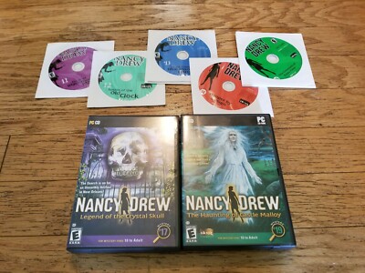 Lot of 7 NANCY DREW mystery game PC CD ROM DVD mysteries Old Clock Castle Malloy