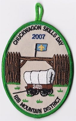 BOY SCOUT PATCH - SAMOSET COUNCIL - RIB MT. DIST - 2007 CHUCKWAGON - 24TH ANNUAL