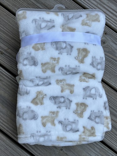 Baby Starters Little Blessing Plush Bear Lovey Blanket Set White Brown Fleece - Picture 4 of 8