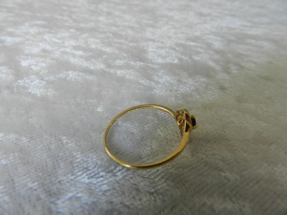 Jolie bague alliance en or massif 18 carats et Saphir taille : 54 - Photo 4/4