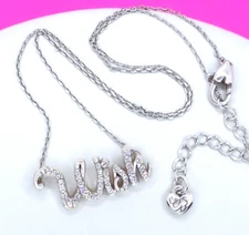 Brighton Wish Script Crystal Pendant Petite Necklace New $52 Jewelry