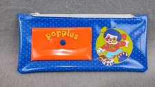 POPPLES SCHULMÄPPCHEN BLEISTIFTHALTER BLAU ORANGE NEU VINTAGE 1989 CLEVELAND