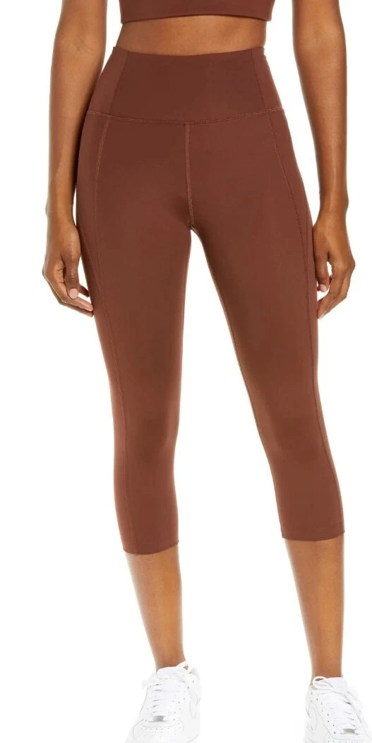 New Girlfriend Collective High Waist Capri Leggings Women's Size Large  Brown