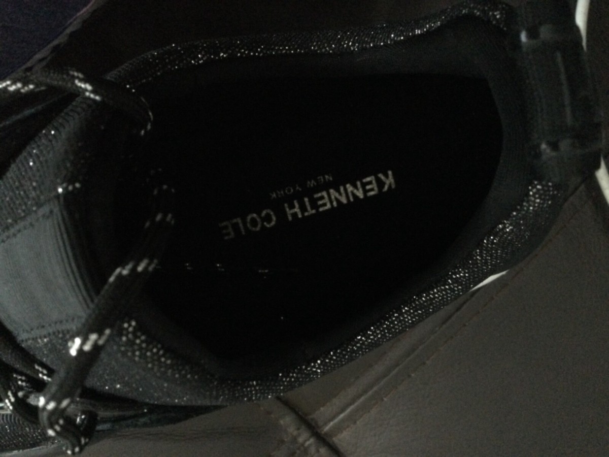 Baskets Kenneth Cole Maddox Chunkies - Taille UK6 EU39, Couleur étain/noir, Occasion Peu Portée