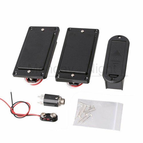 Pickup Humbucker FLEOR Alnico 5 – Set Collo E Ponte Per Chitarra Elettrica, Con Viti E Molle (Zebrato)