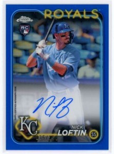 2024 Topps Chrome Blue Refractor Nick Loftin RC Auto 135/150 City Royals #RA-NL