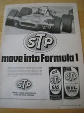 STP OIL TREATMENT GAS TREATMENT ADDITIVE 1970 IMAGE ADVERT APPROX A4 SIZE FILE L