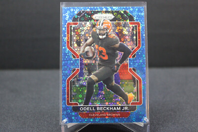 NFL ボブルヘッド カリカチュア オデル・ベッカム jr. 2021 Panini Prizm ODELL BECKHAM JR BLUE NO HUDDLE /79 #261