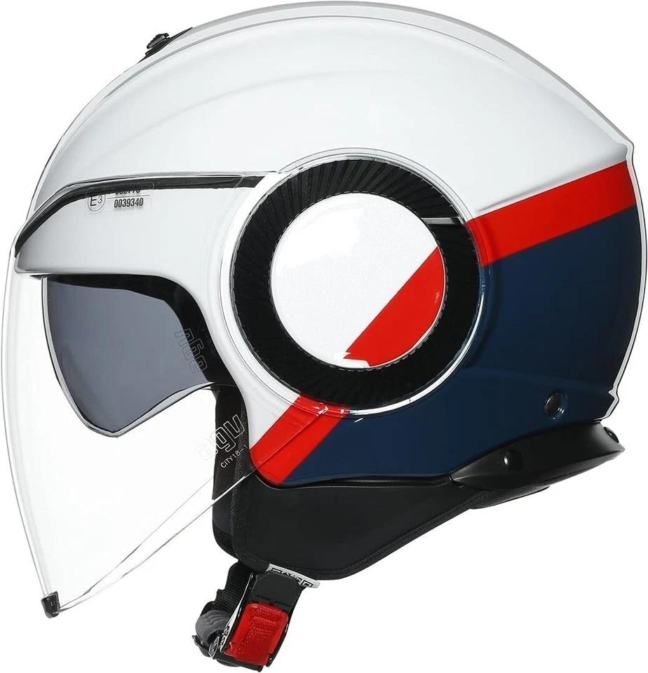 Casco AGV Jet Orbyt White / Ebony / Red Blanco Azul Rojo TALLA XS - Imagen 3 de 4