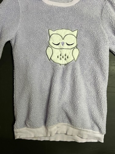 Owl Girl Large Light Purple Fleece Sweatshirt - Picture 2 of 6