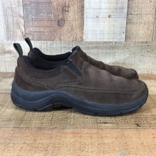 LL Bean Brown Suede Loafers Flats Womens 8 Medium Slip On Comfort Shoes