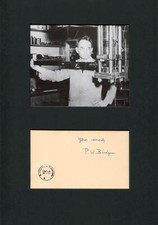 NOBEL PRIZE 1946 PHYSICIST Percy Williams Bridgman autograph, signed card mounte