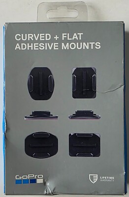 Official GoPro AACFT-001 Curved + Flat Adhesive Mounts - Fits All Go Pro Cameras