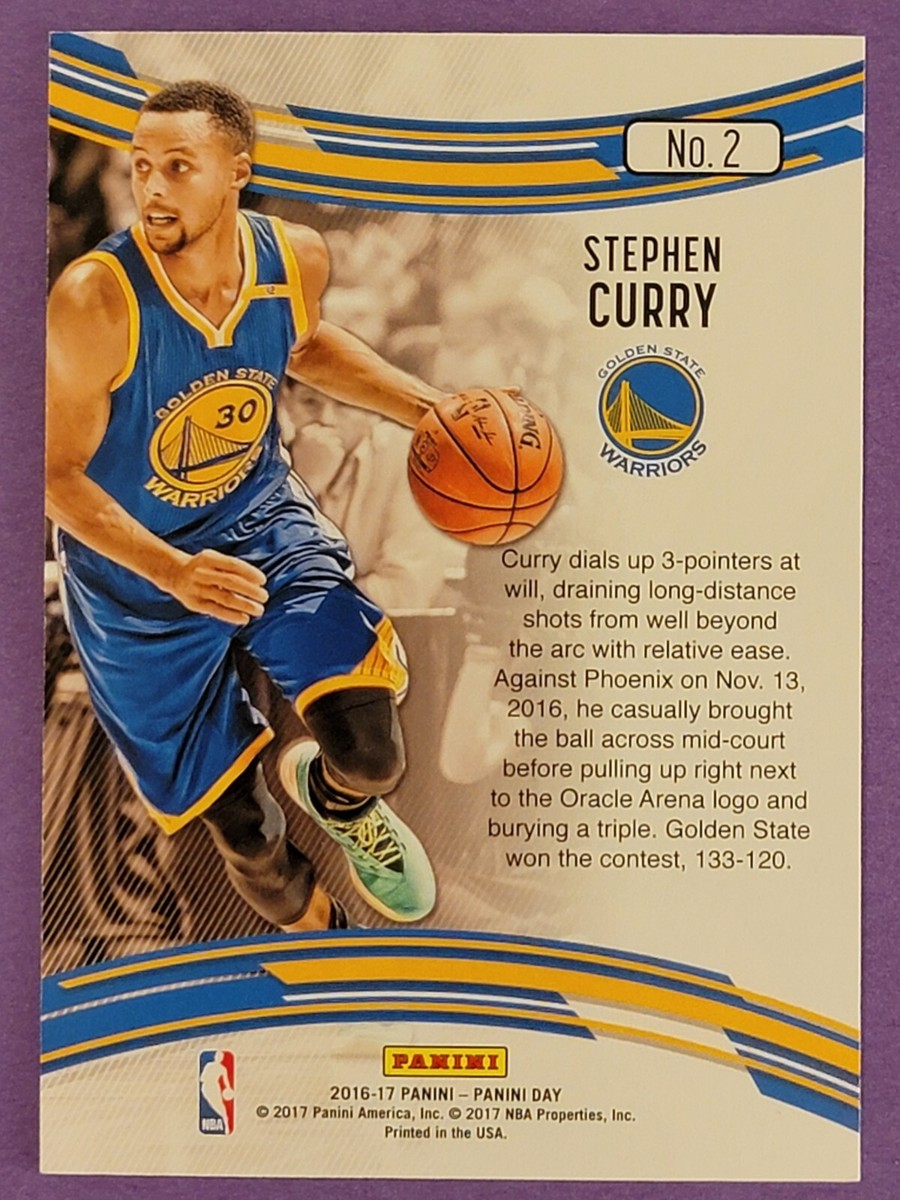 Stephen Curry 2016-17 Panini Day #2 Golden State Warriors | eBay