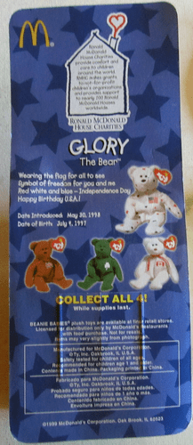 McDONALDS TY Beanie Baby The Bear Britannia Maple Glory Tag Error Complete set - Picture 2 of 5